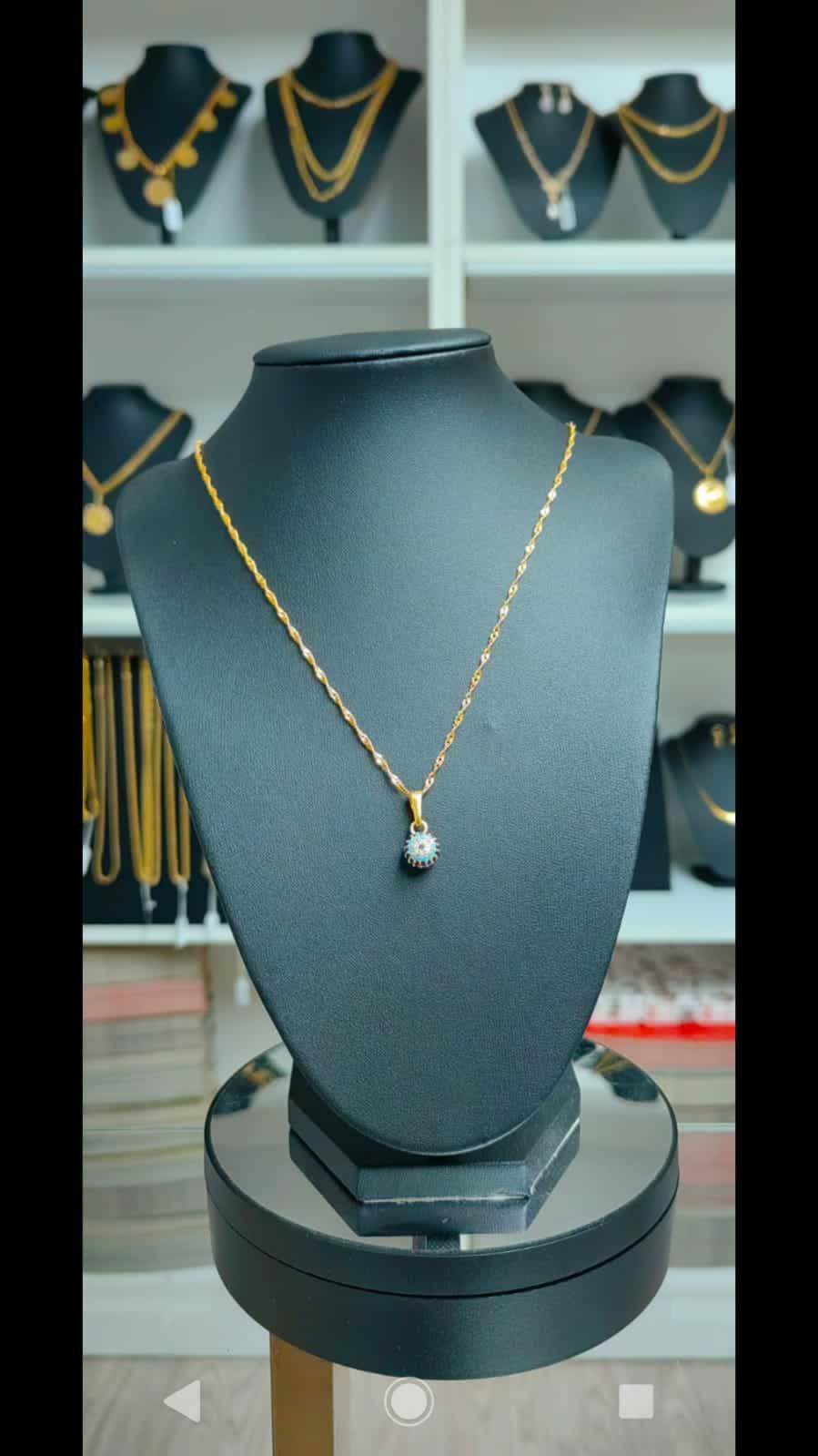 Küçük nazar boncuk kolye ön görüntüsü, KLA013 modeli