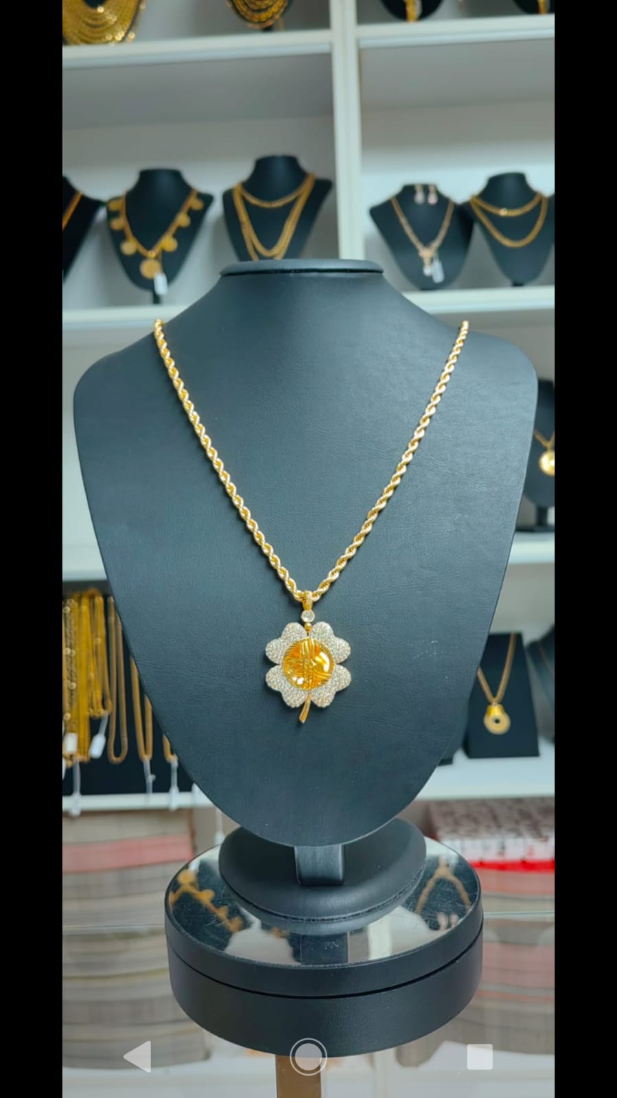 Çiçek Tuğralı Kolye - ÇTKA038 Resim 1